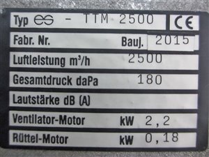 Wagner-Maschinen ES-TTM 2500 zelfreinigend stoffilter