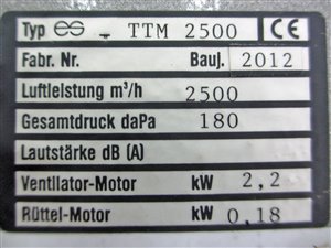 Wagner-Maschinen ES-TTM 2500 zelfreinigend stoffilter