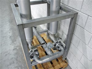 Filterset met 2x DN100 haakse buisfilter