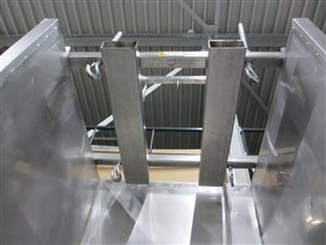 Big bag losstation met 2 flexibele uitvoerschroeven