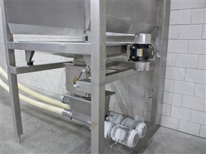 Big bag losstation met 2 flexibele uitvoerschroeven