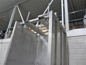 Big bag losstation met 2 flexibele uitvoerschroeven