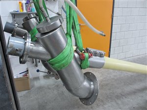 Big bag losstation met 2 flexibele uitvoerschroeven