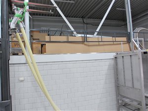 Big bag losstation met 2 flexibele uitvoerschroeven