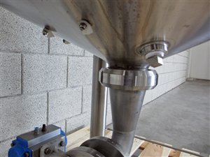 150 liter rvs tank met stuwstraalmenger