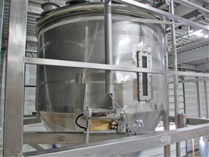 2500 liter wegende silo met 2000 liter buffersilo