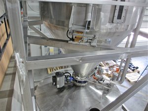 2500 liter wegende silo met 2000 liter buffersilo